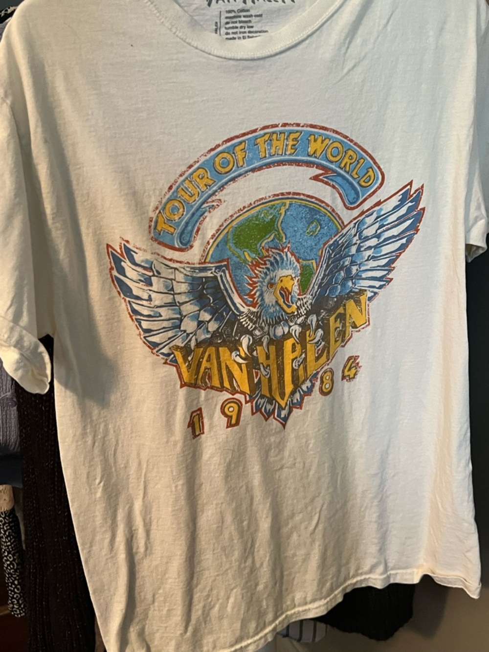 Van Halen "Tour of the World 1984" Eagle Graphic Tee - White